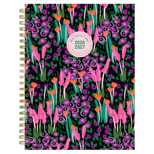 July 2026 - June 2027 Buds & Blooms Medium Weekly Monthly Planner